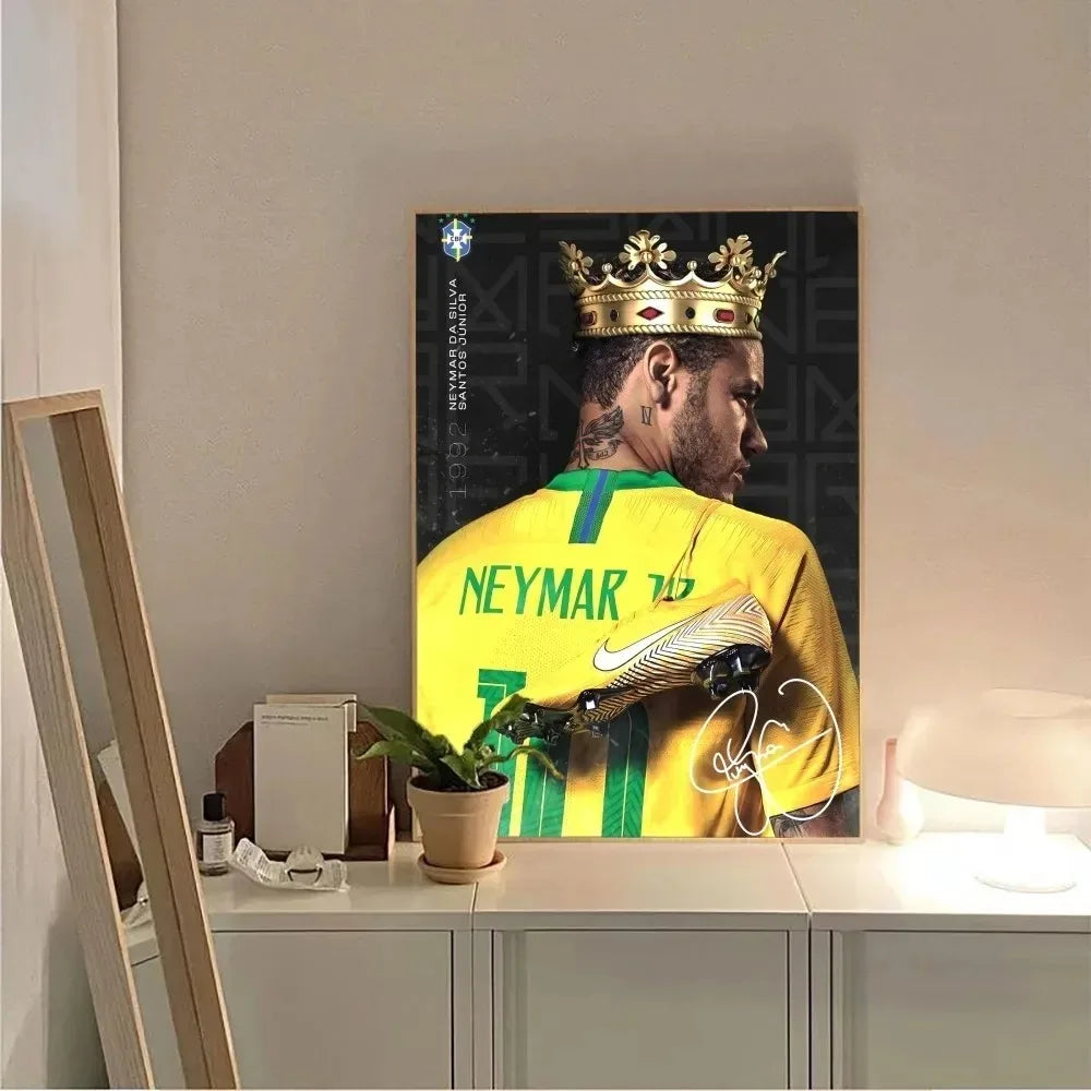 Neymar Football Canvas Poster – Vintage Wall Art