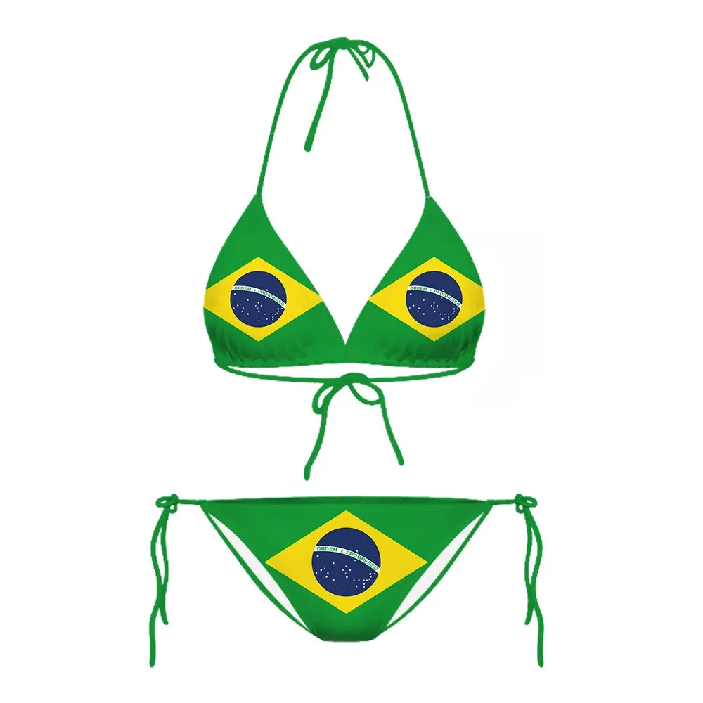 Brazil Flag Bikini Set – Adjustable & Sexy Fit
