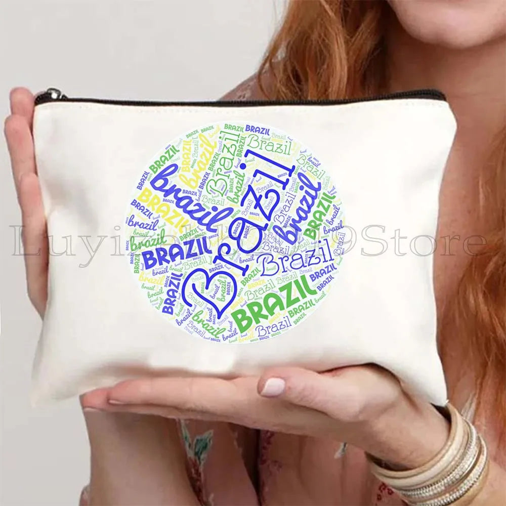 Brazil Canvas Zipper Pouch – Rio de Janeiro Design
