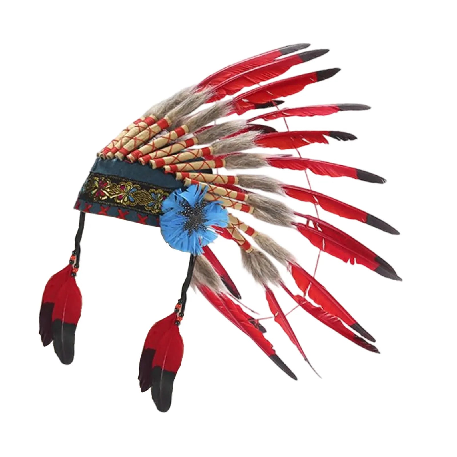 Tribal-Inspired Feather Headdress – Stage, Dance & Costume Accessory