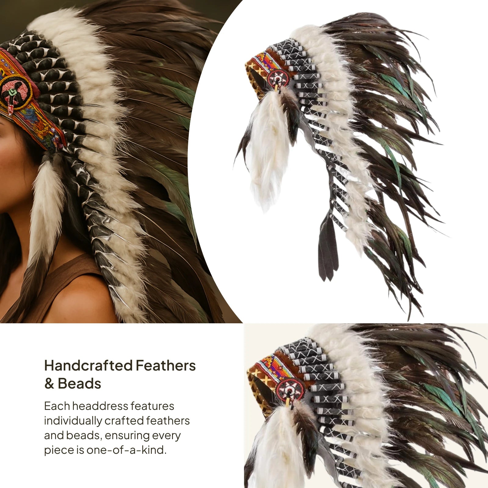 Carnival Feather Headdress – Tribal-Inspired Festival Headwear