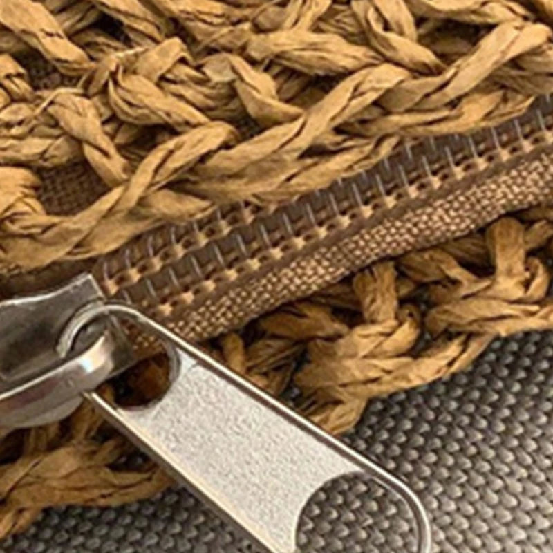 Boho Woven Straw Bag – Crochet Crossbody & Clutch