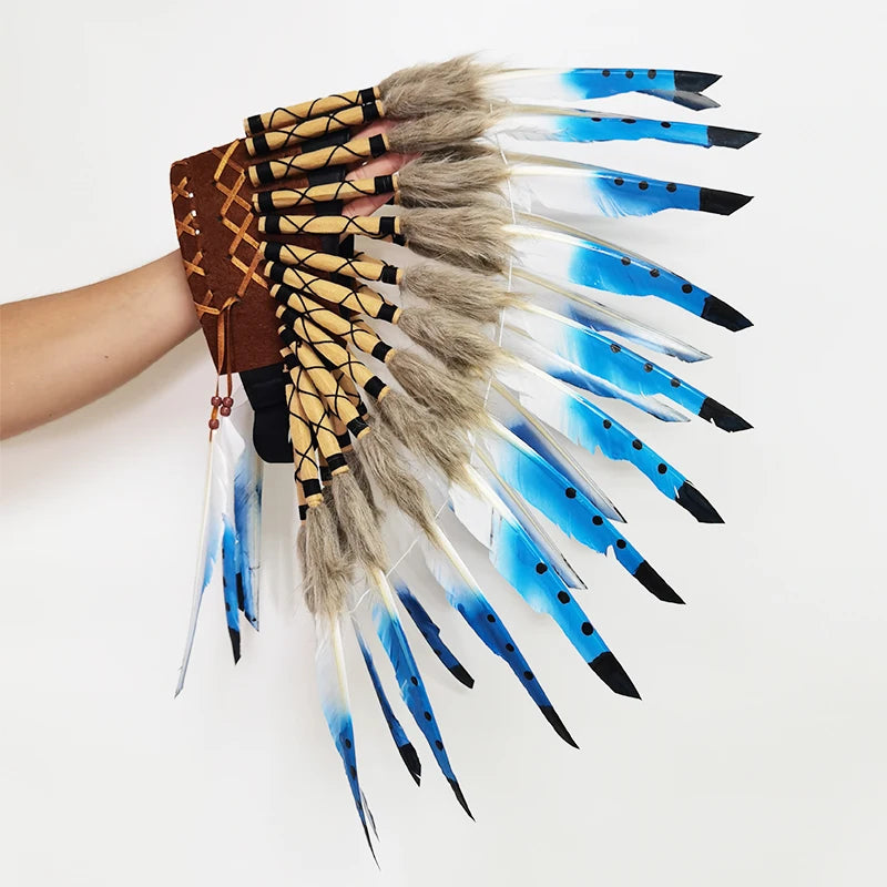 Festival Feather Headdress – Tribal Style Costume & Photo Prop