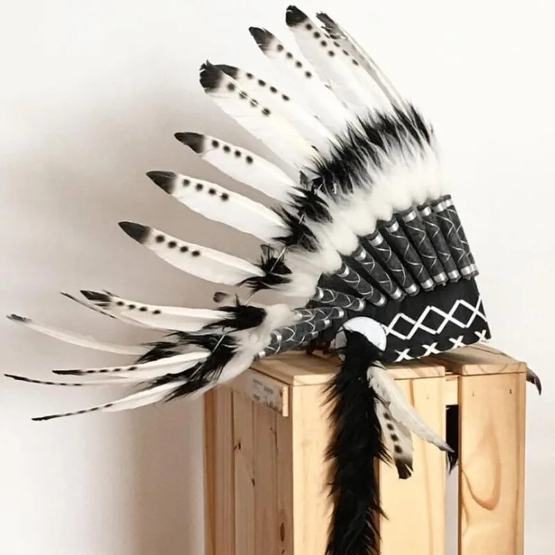 Festival Feather Headdress – Tribal Style Costume & Photo Prop