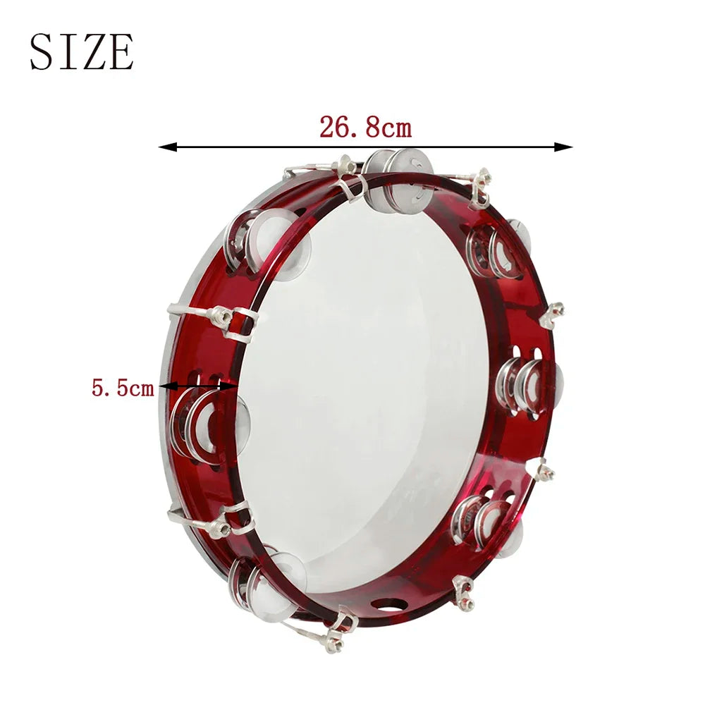 Brazilian Rhythm Tambourine – Self-Tuning Double Jingle Hand Drum