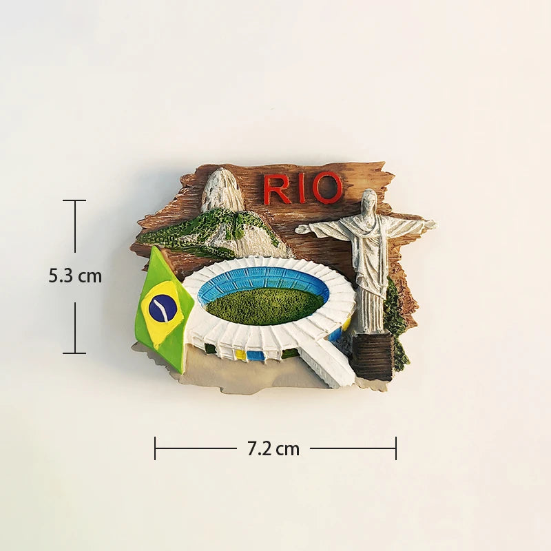 Rio de Janeiro 3D Resin Magnet