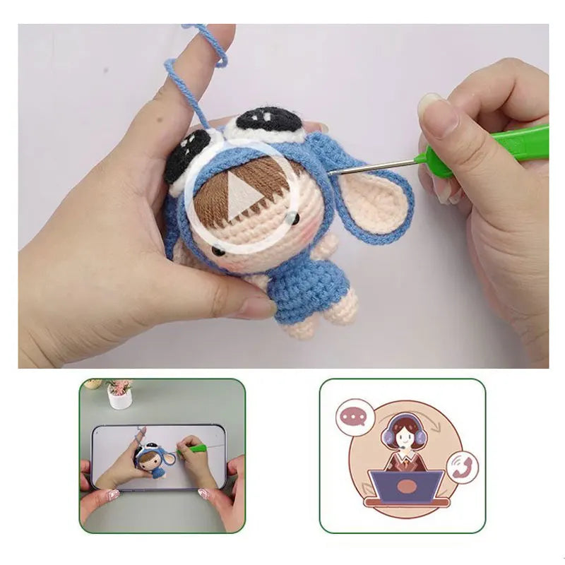 DIY Crochet Doll Kit – Handmade Dog (Beginner Friendly)