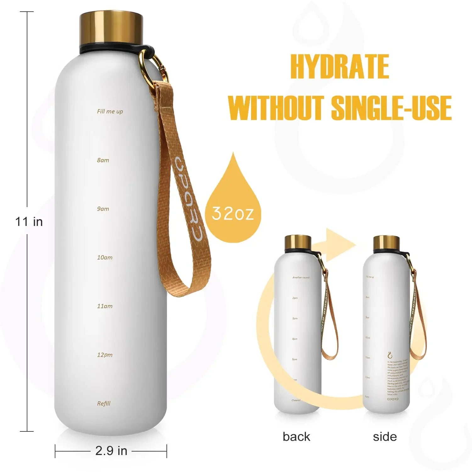 Motivational Water Bottle (1L)