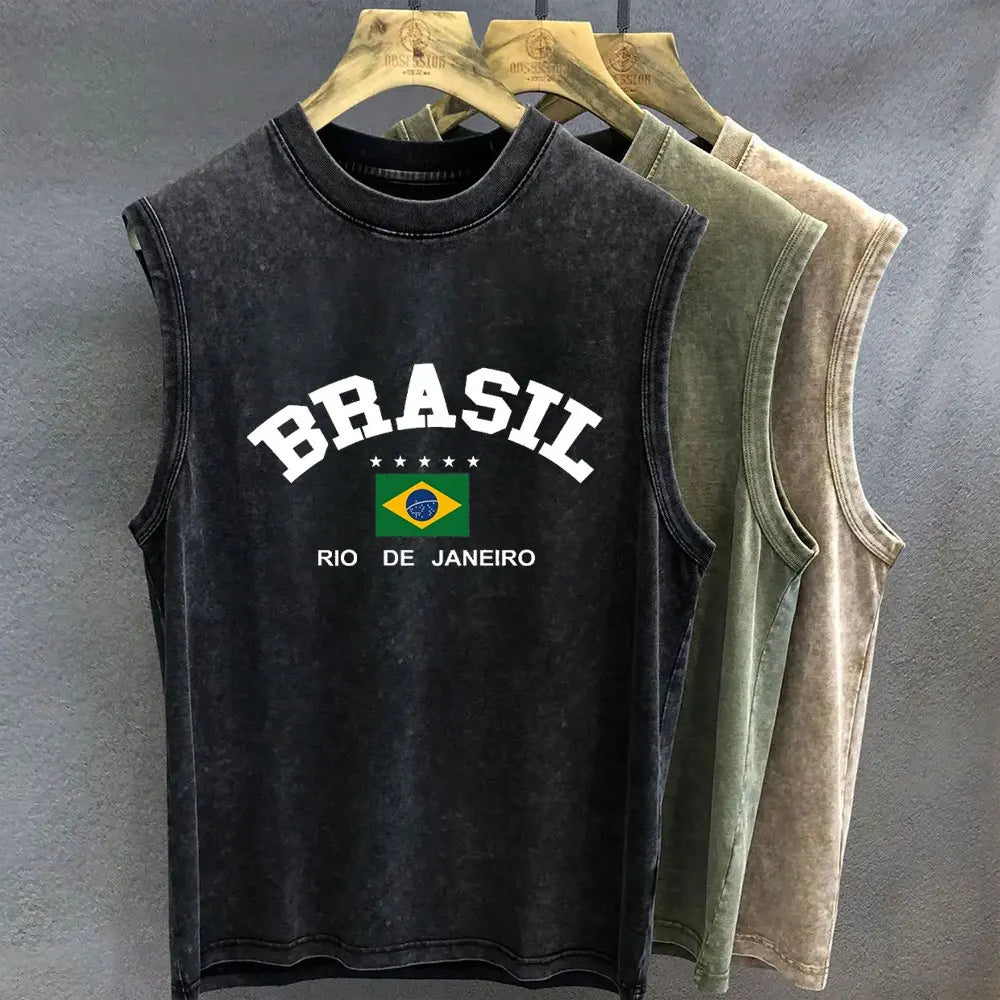 Brazilian Graphic Oversized Tank