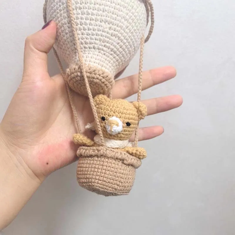 Crochet Hot Air Balloon Wall Hanging – Boho Nursery Decor