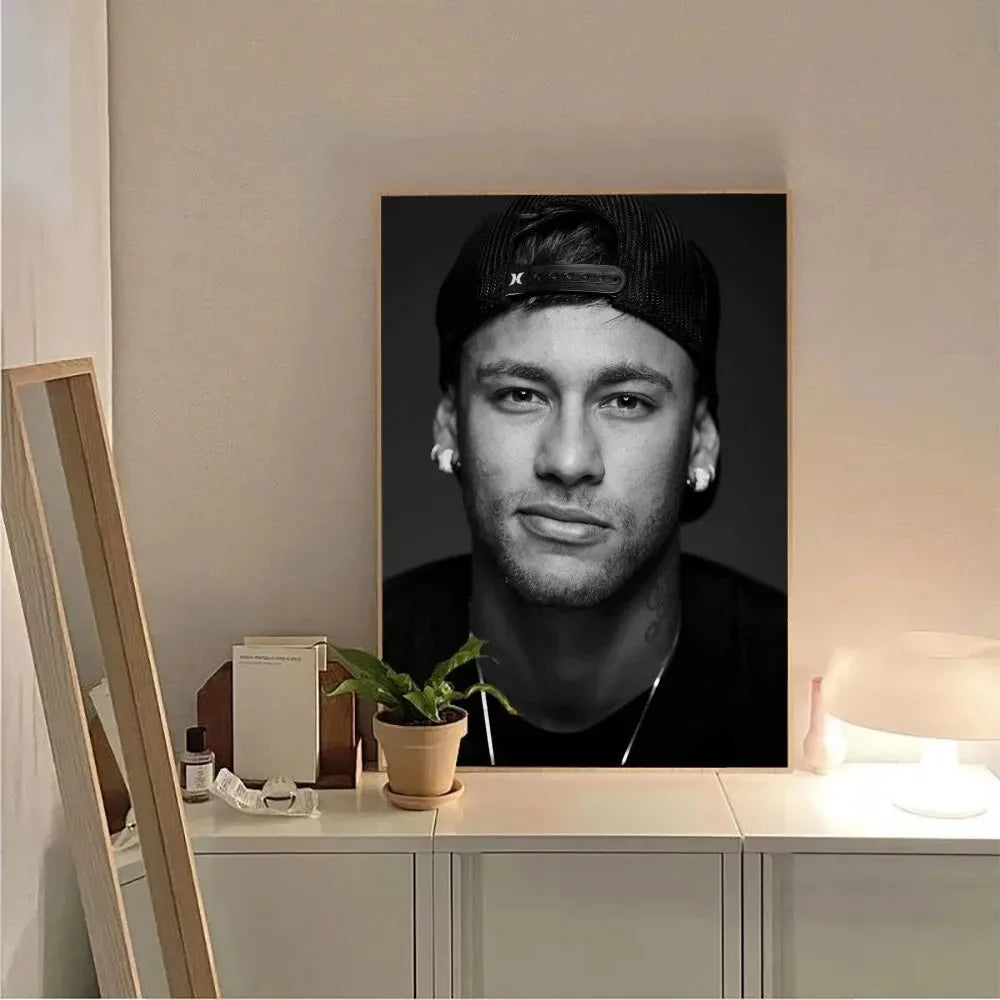 Neymar Football Canvas Poster – Vintage Wall Art