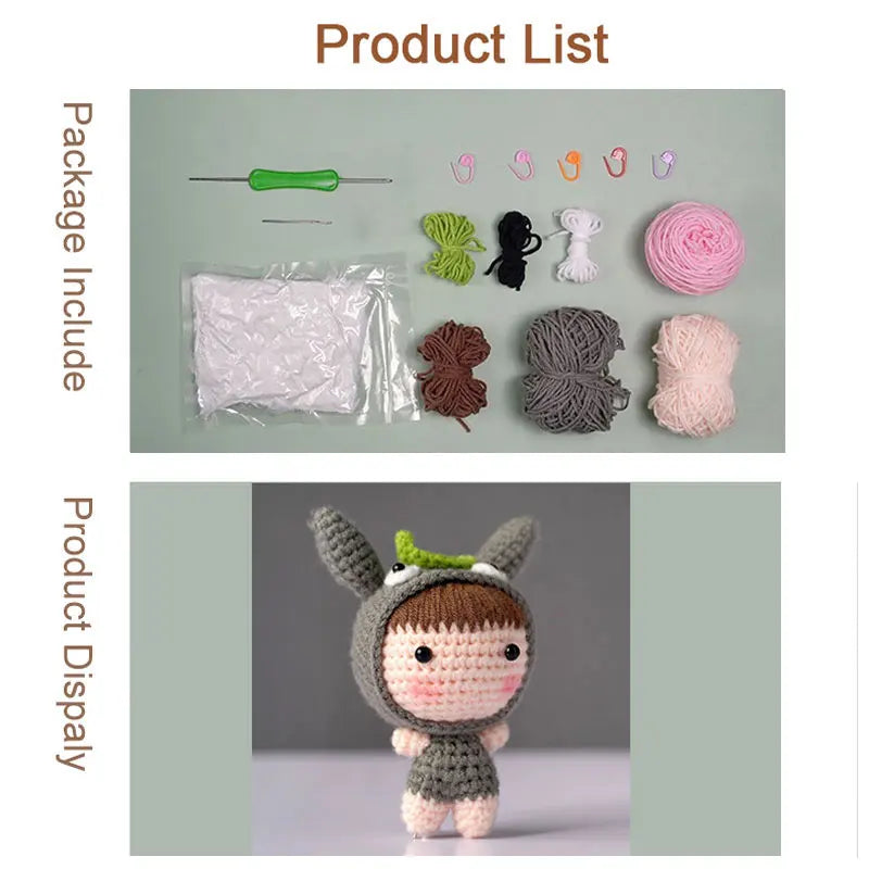 DIY Crochet Doll Kit – Handmade Dog (Beginner Friendly)