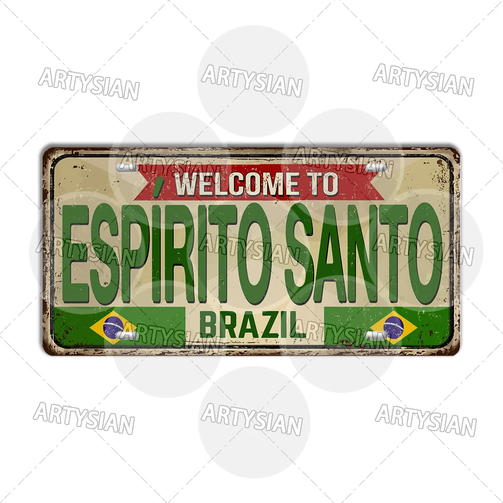 Brazil State Landmark Metal Sign – Decorative Plaque