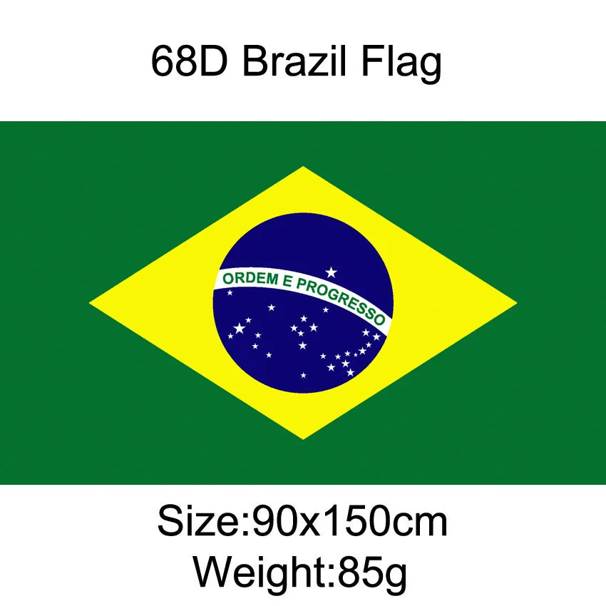 Brazil Flag 90×150cm – UV-Resistant Polyester