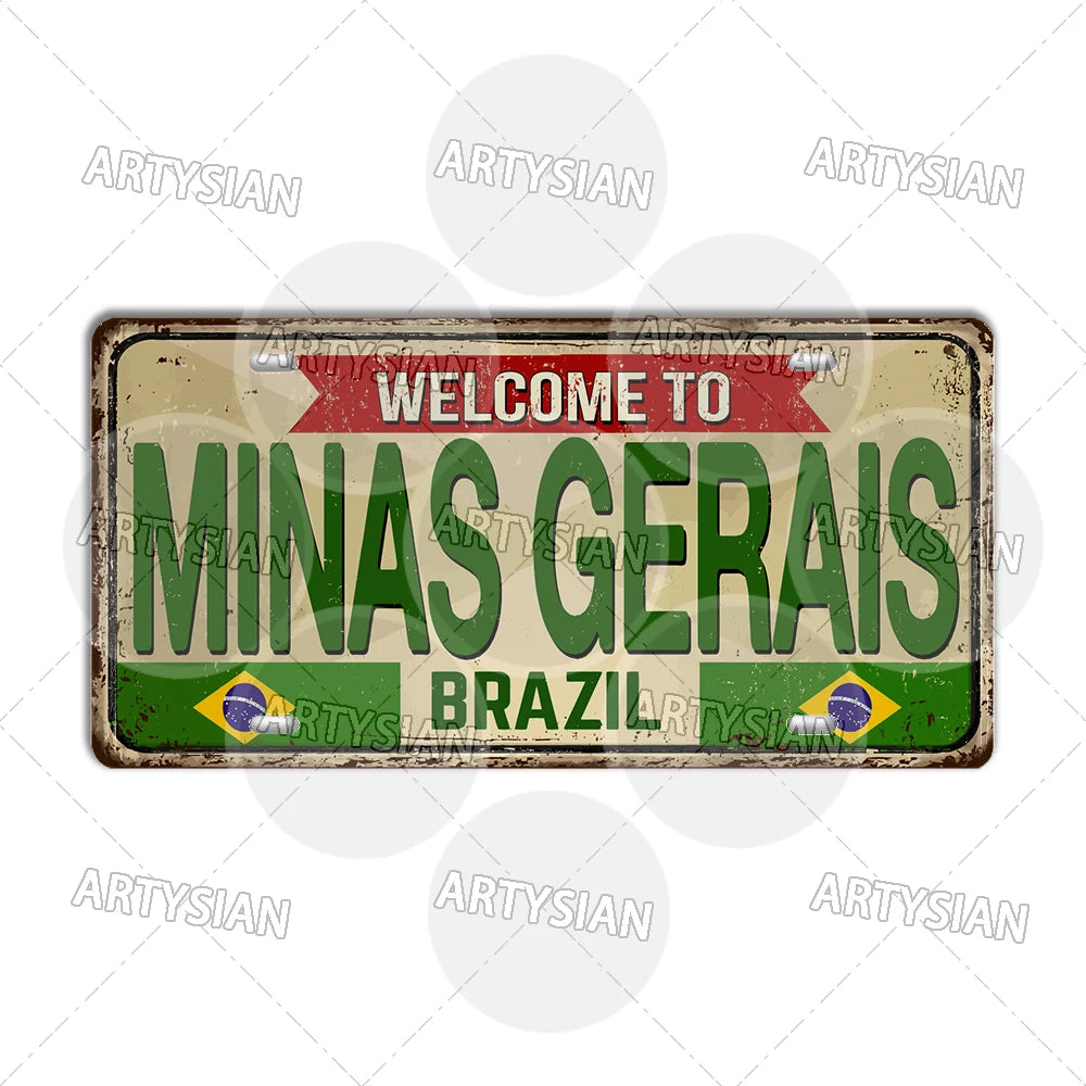 Brazil State Landmark Metal Sign – Decorative Plaque