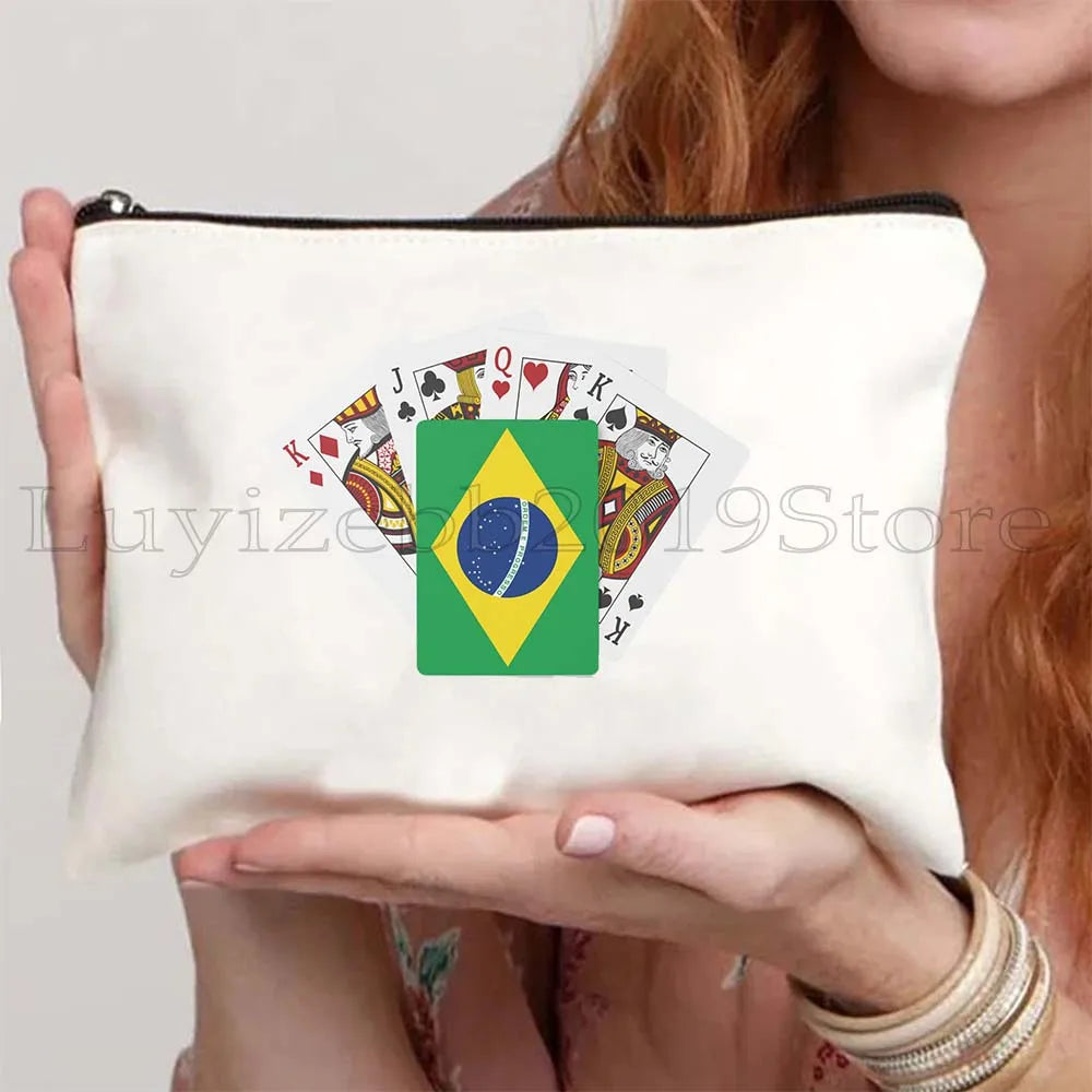 Brazil Canvas Zipper Pouch – Rio de Janeiro Design