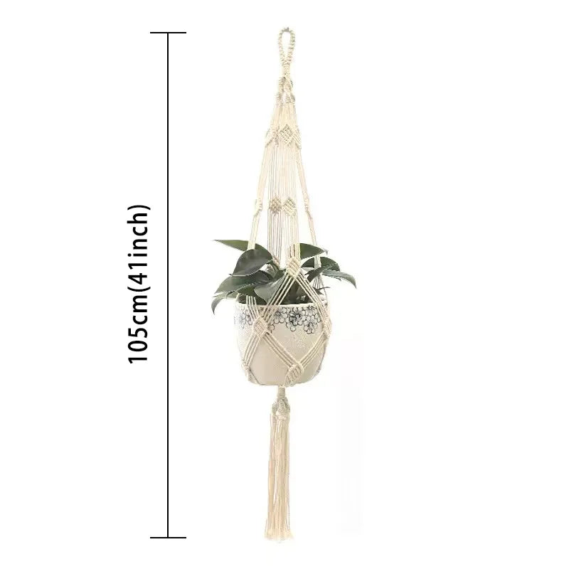 Handmade Macramé Plant Hanger – Hanging Planter Decor