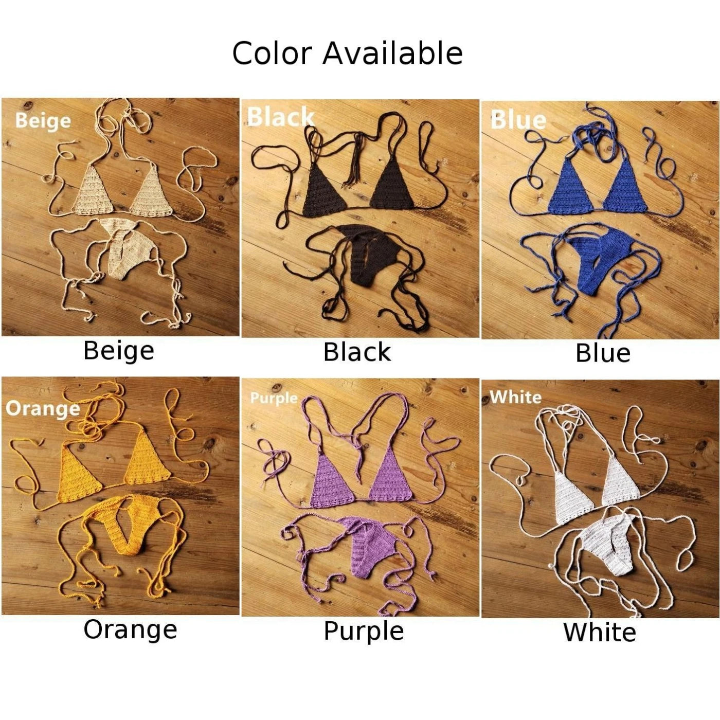 Hand Crochet Bikini Set – Women’s Summer Beach Two-Piece