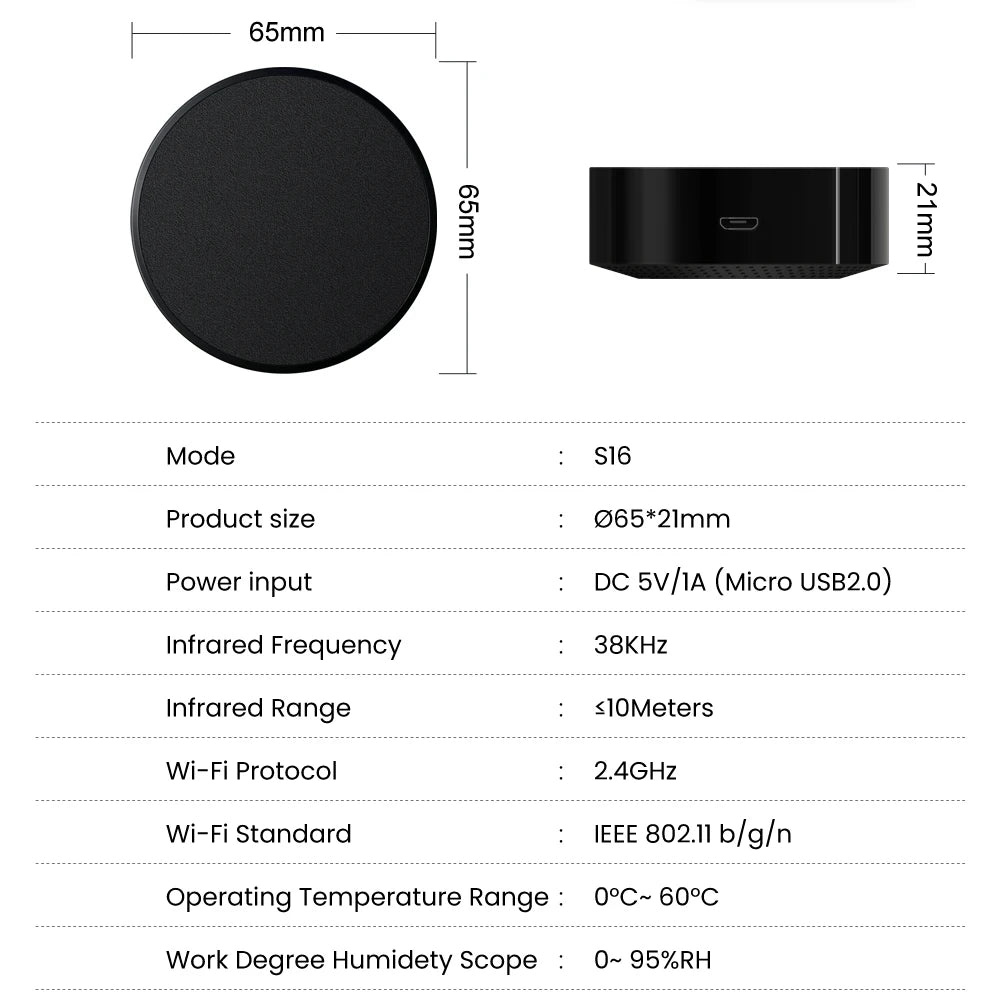 Smart WiFi IR Remote Controller