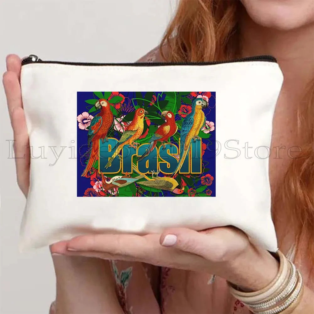 Brazil Canvas Zipper Pouch – Rio de Janeiro Design