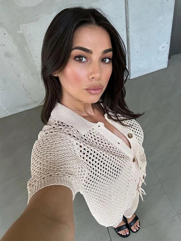 Women’s Summer Knit Set – 2-Piece Beach Outfit