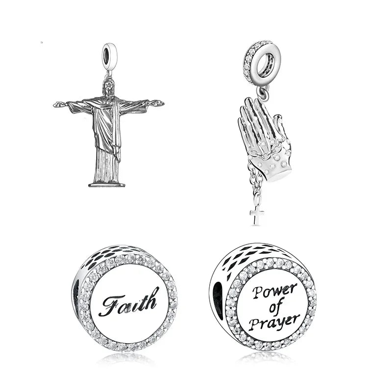 Christ the Redeemer Charm Bead – 925 Silver