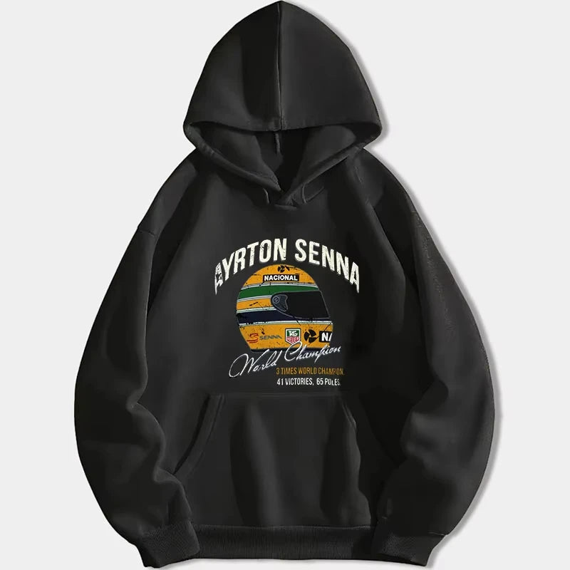 Ayrton Senna Vintage World Championship Hoodie