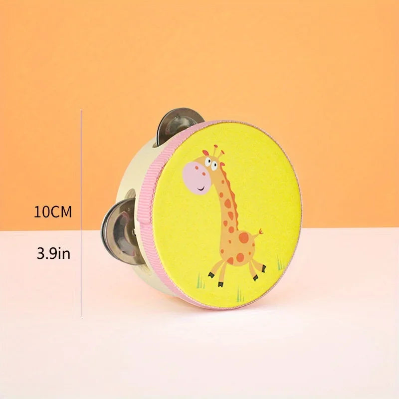 Brazilian Rhythm Wooden Tambourine – Cute Cartoon Percussion Instrument