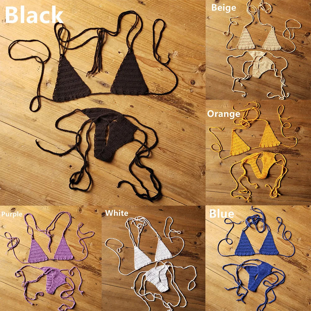 Hand Crochet Bikini Set – Women’s Summer Beach Two-Piece
