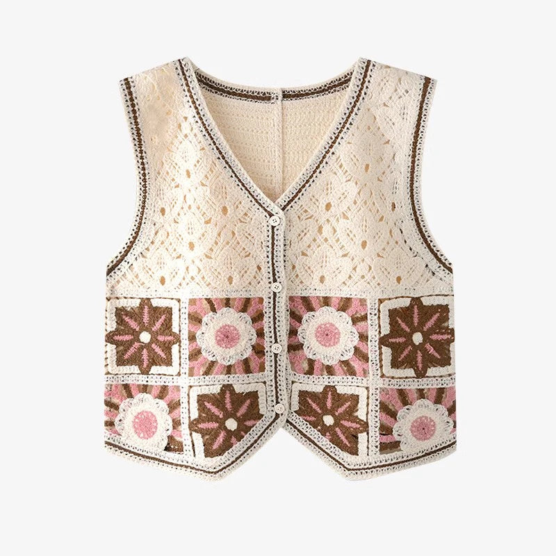 Granny Square Crochet Vest – Boho Summer Top