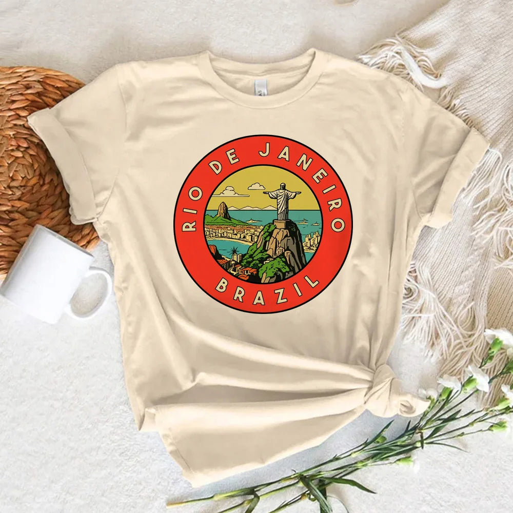 Women T-shirts   Brazil T-shirts Women Y2K Graphic Funny Tee Female Harajuku Clothes