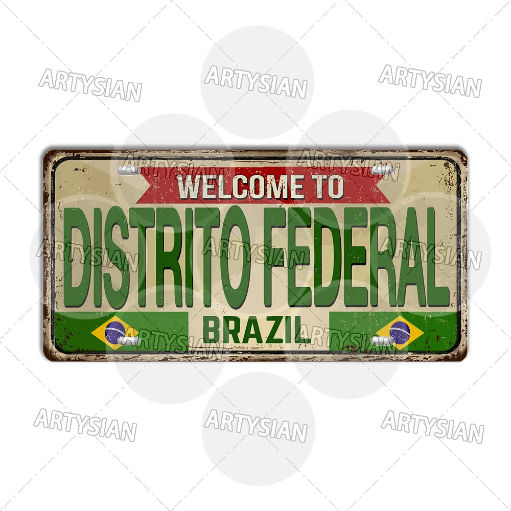 Brazil State Landmark Metal Sign – Decorative Plaque