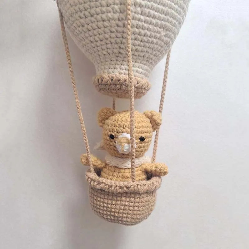 Crochet Hot Air Balloon Wall Hanging – Boho Nursery Decor