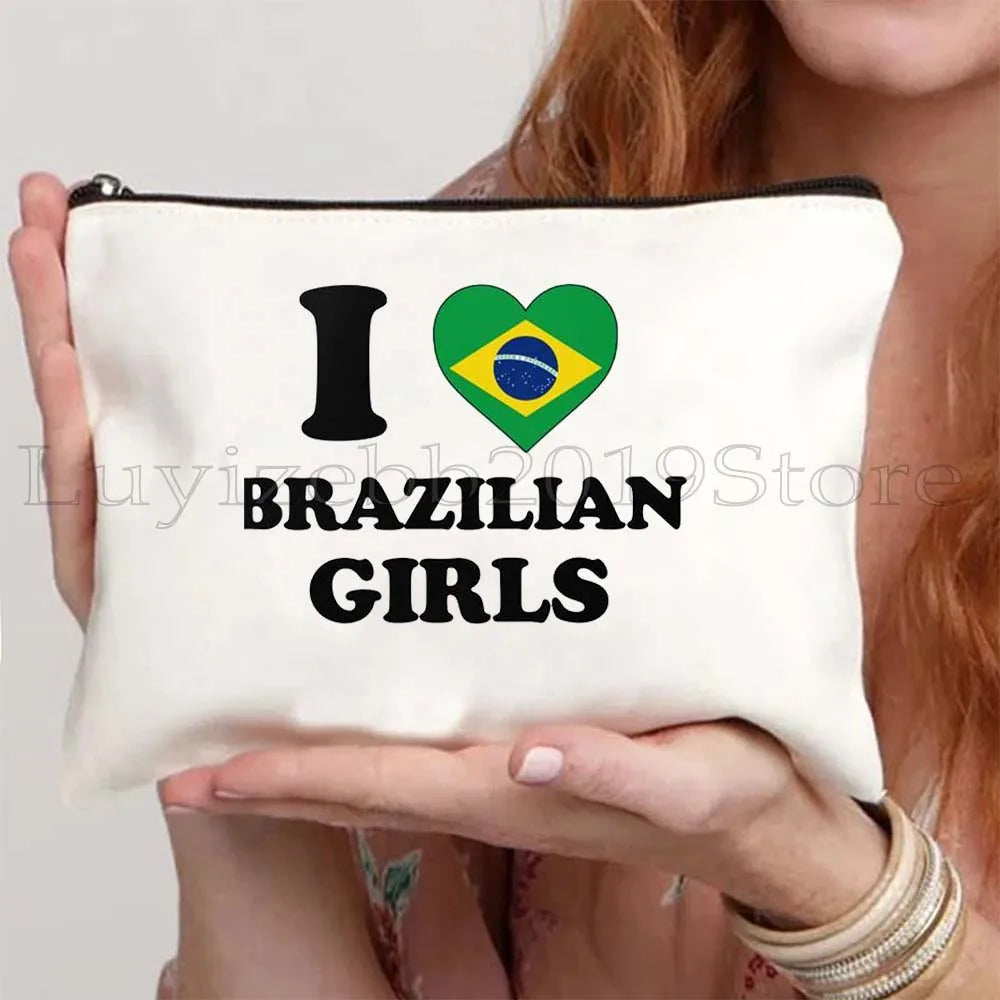 Brazil Canvas Zipper Pouch – Rio de Janeiro Design