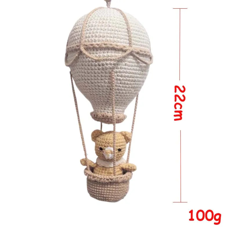 Crochet Hot Air Balloon Wall Hanging – Boho Nursery Decor