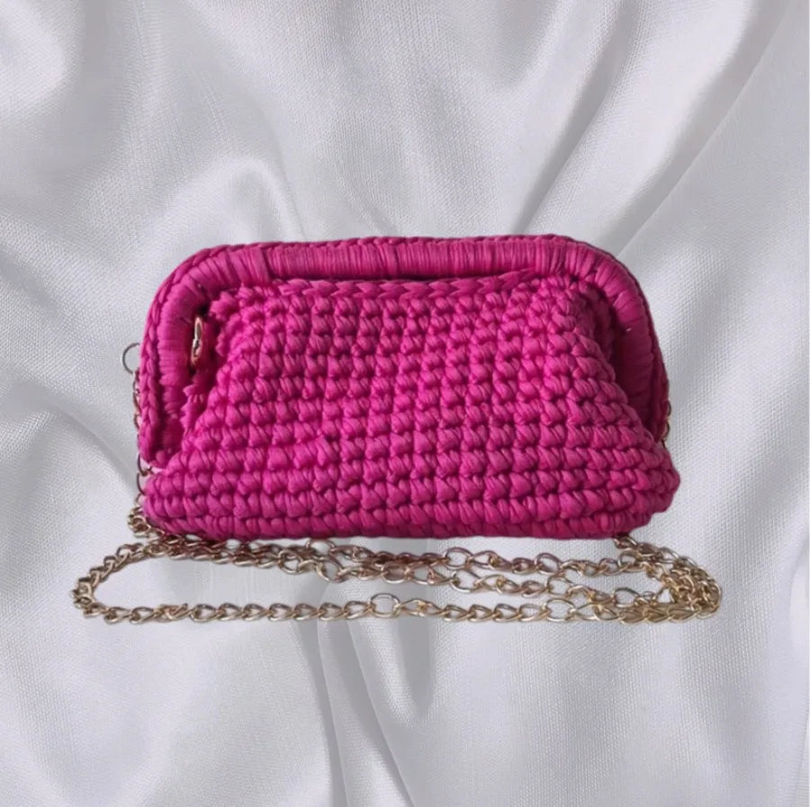 Woven Crochet Shoulder Bag – Handmade Boho Handbag