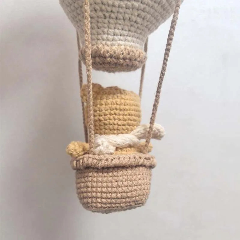 Crochet Hot Air Balloon Wall Hanging – Boho Nursery Decor