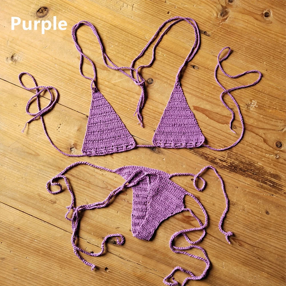 Hand Crochet Bikini Set – Women’s Summer Beach Two-Piece