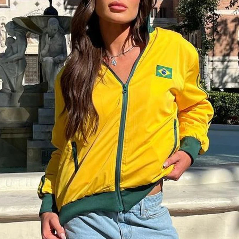 Y2K Letter Zip Hoodie