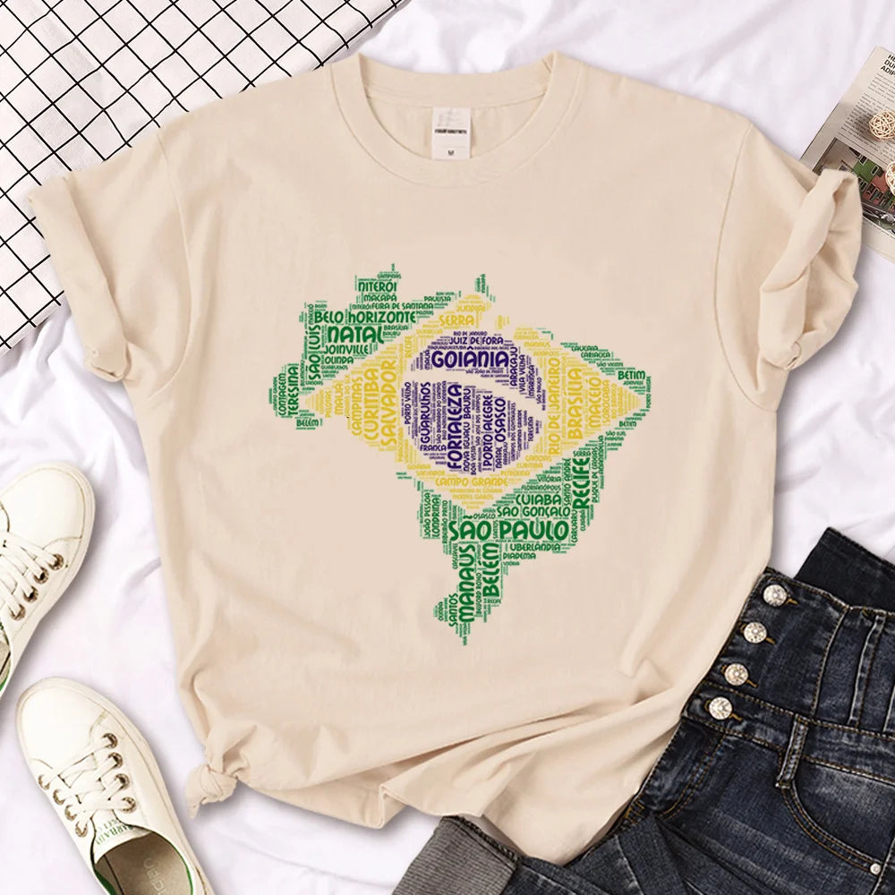 Brazil Graphic Streetwear T-Shirt – Women’s Casual Lifestyle Tee