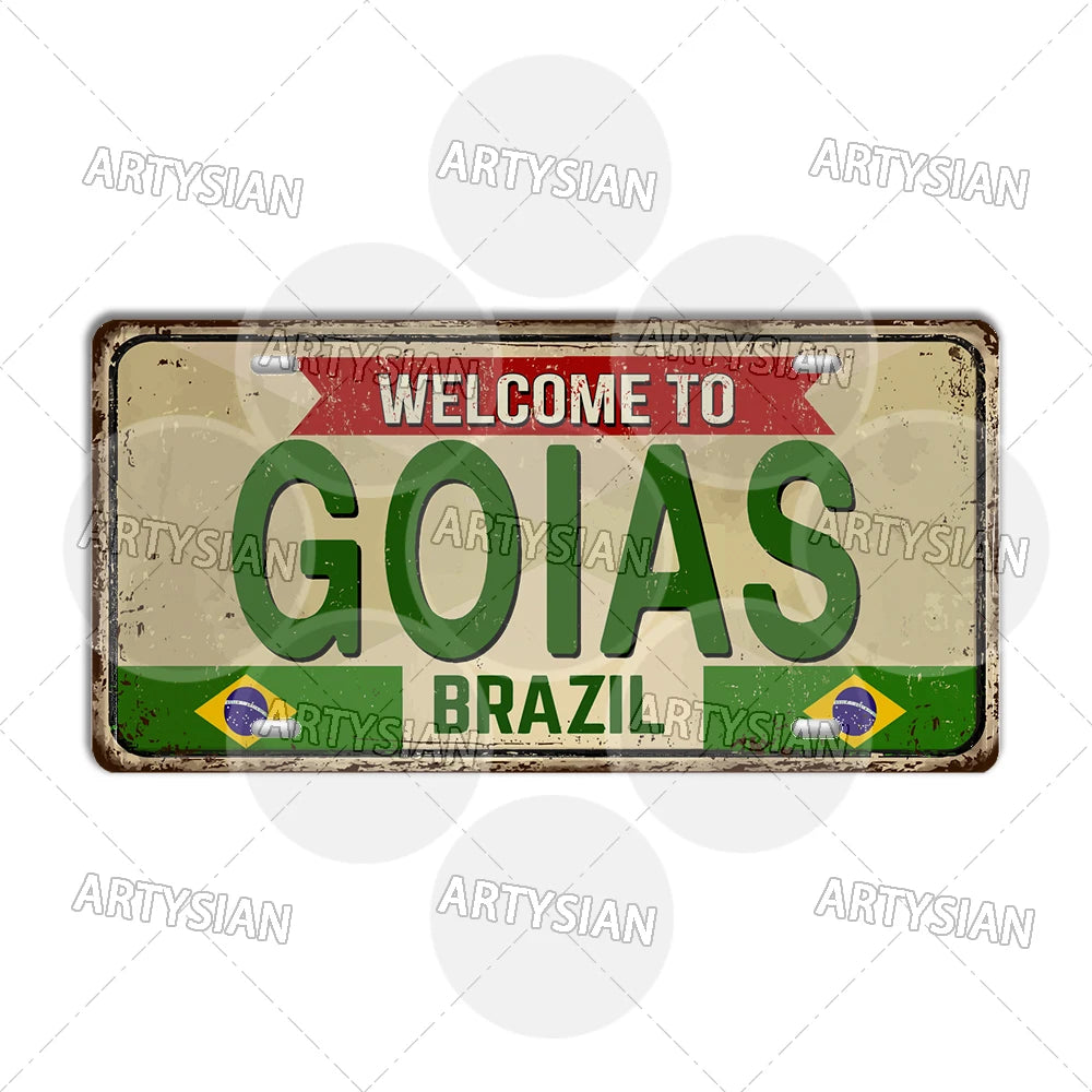 Brazil State Landmark Metal Sign – Decorative Plaque
