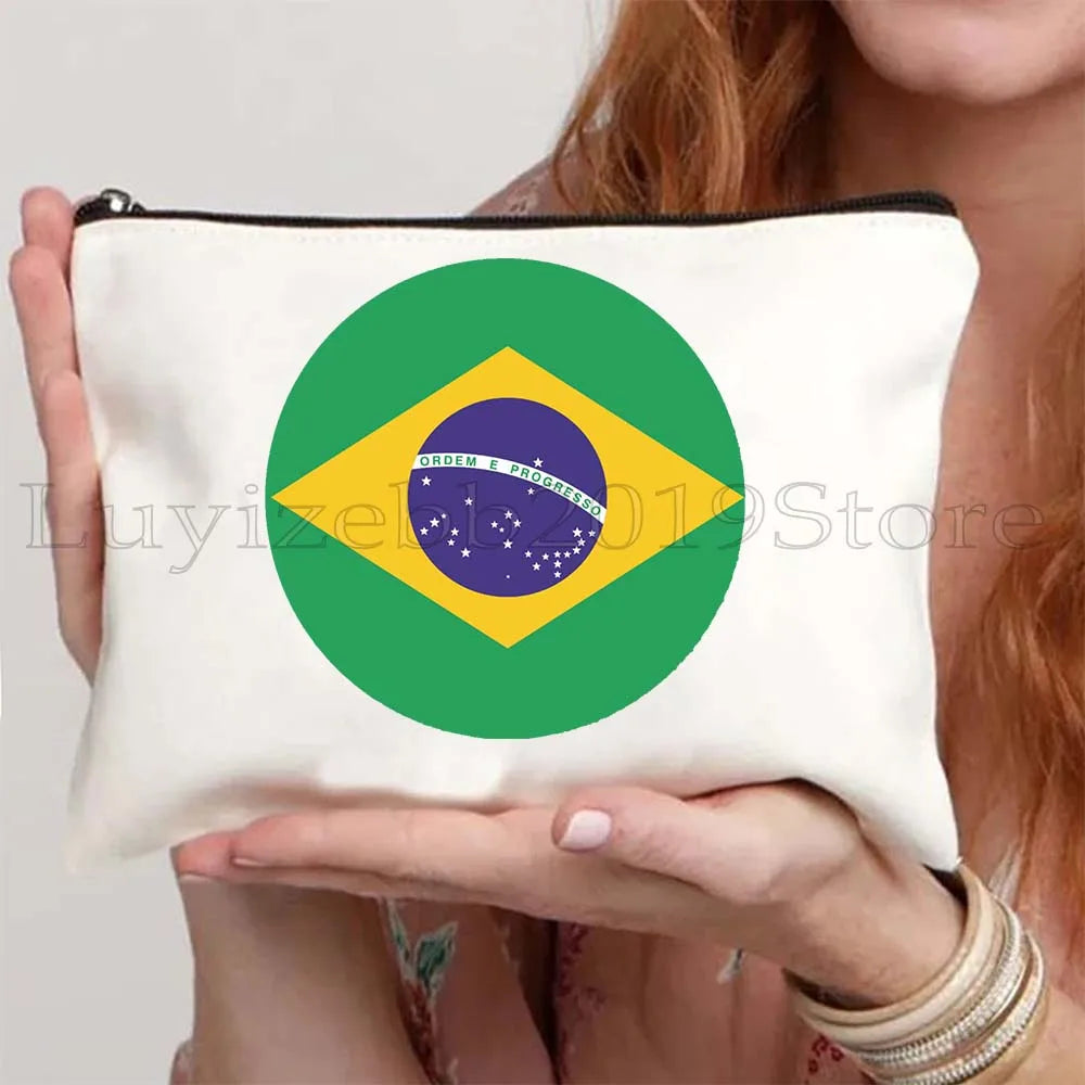 Brazil Canvas Zipper Pouch – Rio de Janeiro Design