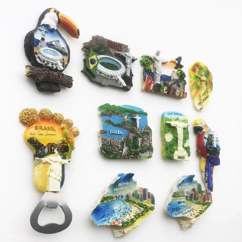 Brazil Fridge Magnets – Rio de Janeiro Travel Souvenir