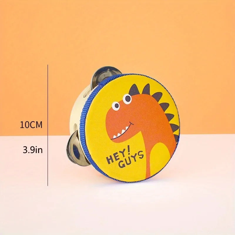 Brazilian Rhythm Wooden Tambourine – Cute Cartoon Percussion Instrument