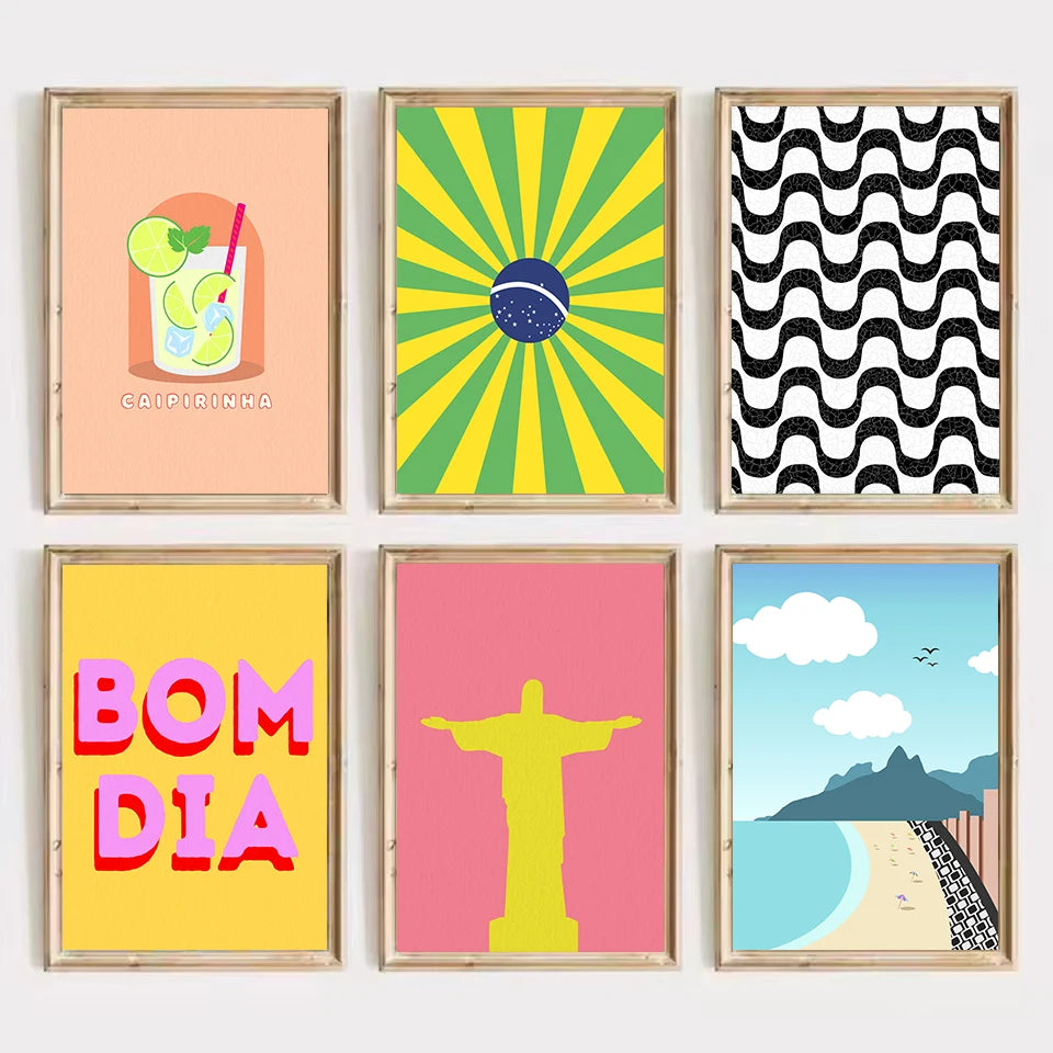 Brazilian Summer Canvas Art – Rio de Janeiro Quotes
