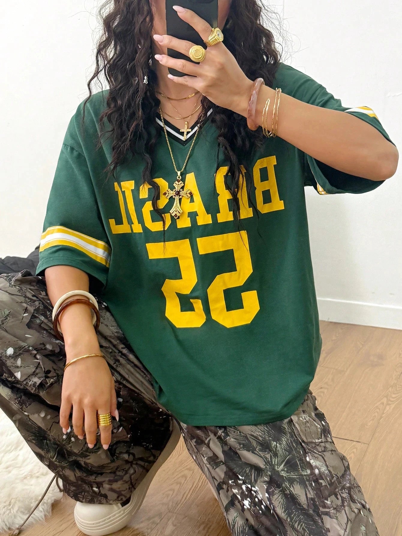 Brasil 55 Football Print T-Shirt