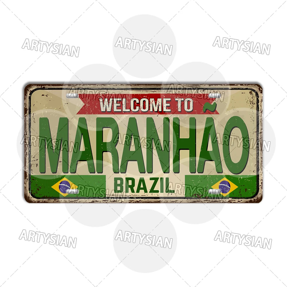 Brazil State Landmark Metal Sign – Decorative Plaque