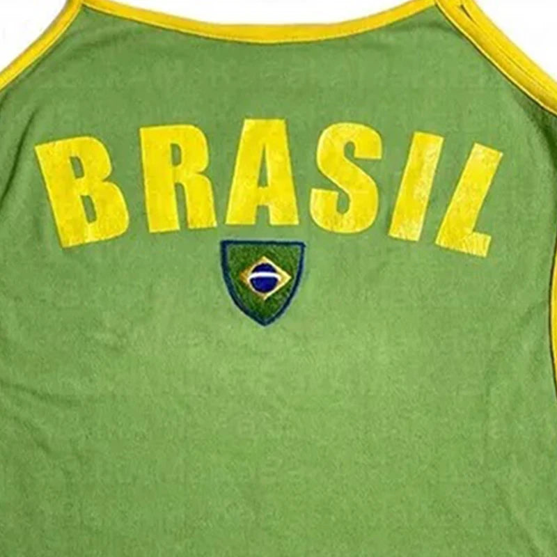 Brazil Y2K Crop T-Shirt
