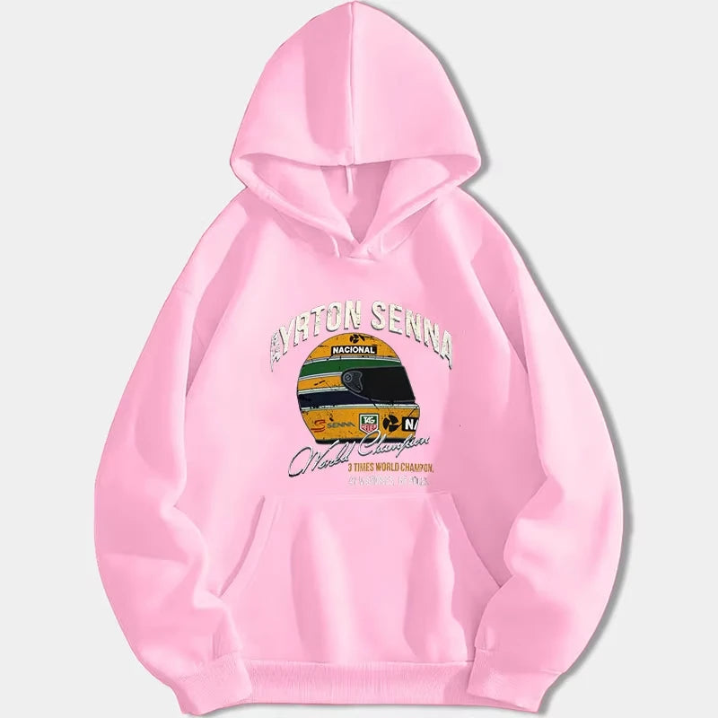 Ayrton Senna Vintage World Championship Hoodie
