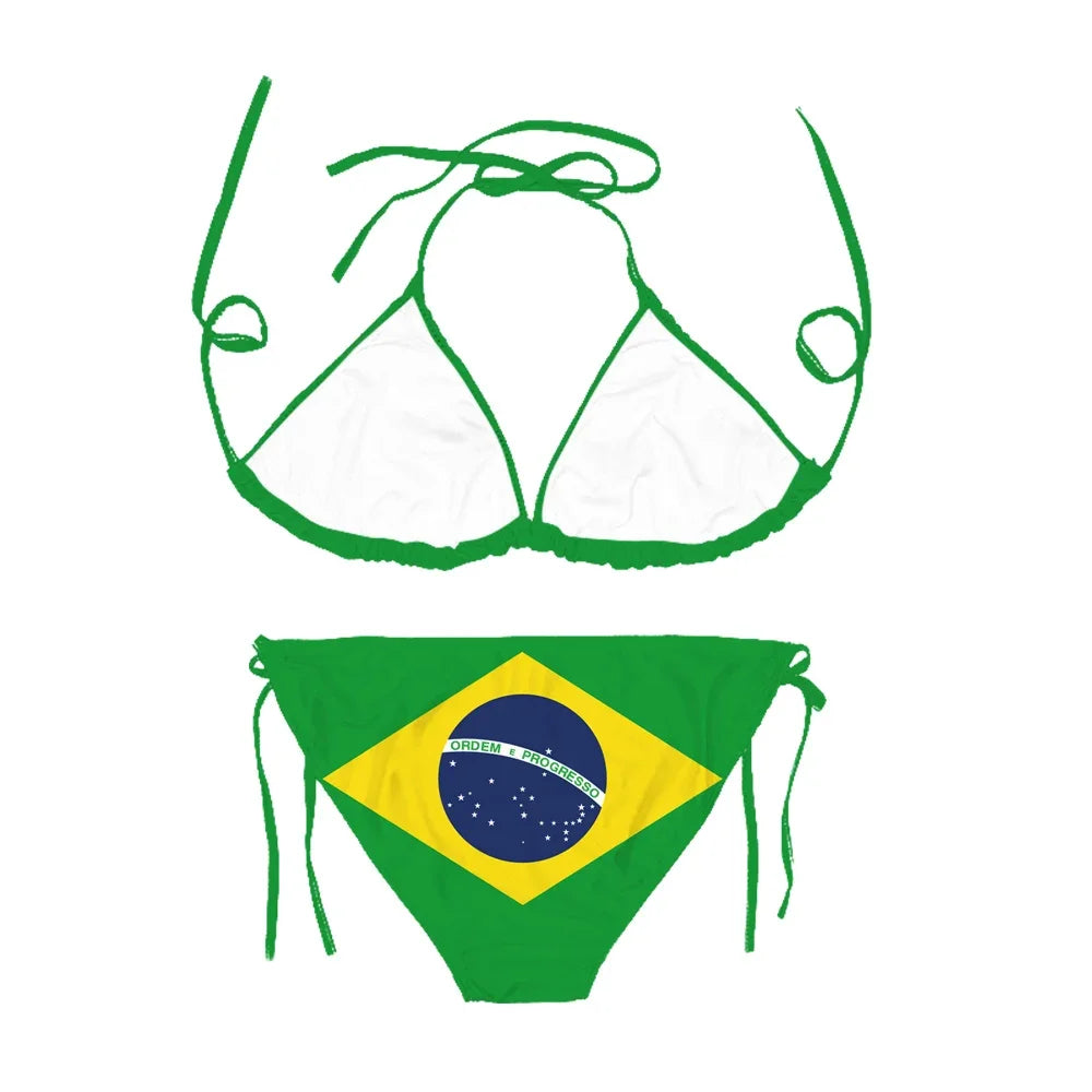 Brazil Flag Bikini Set – Adjustable & Sexy Fit